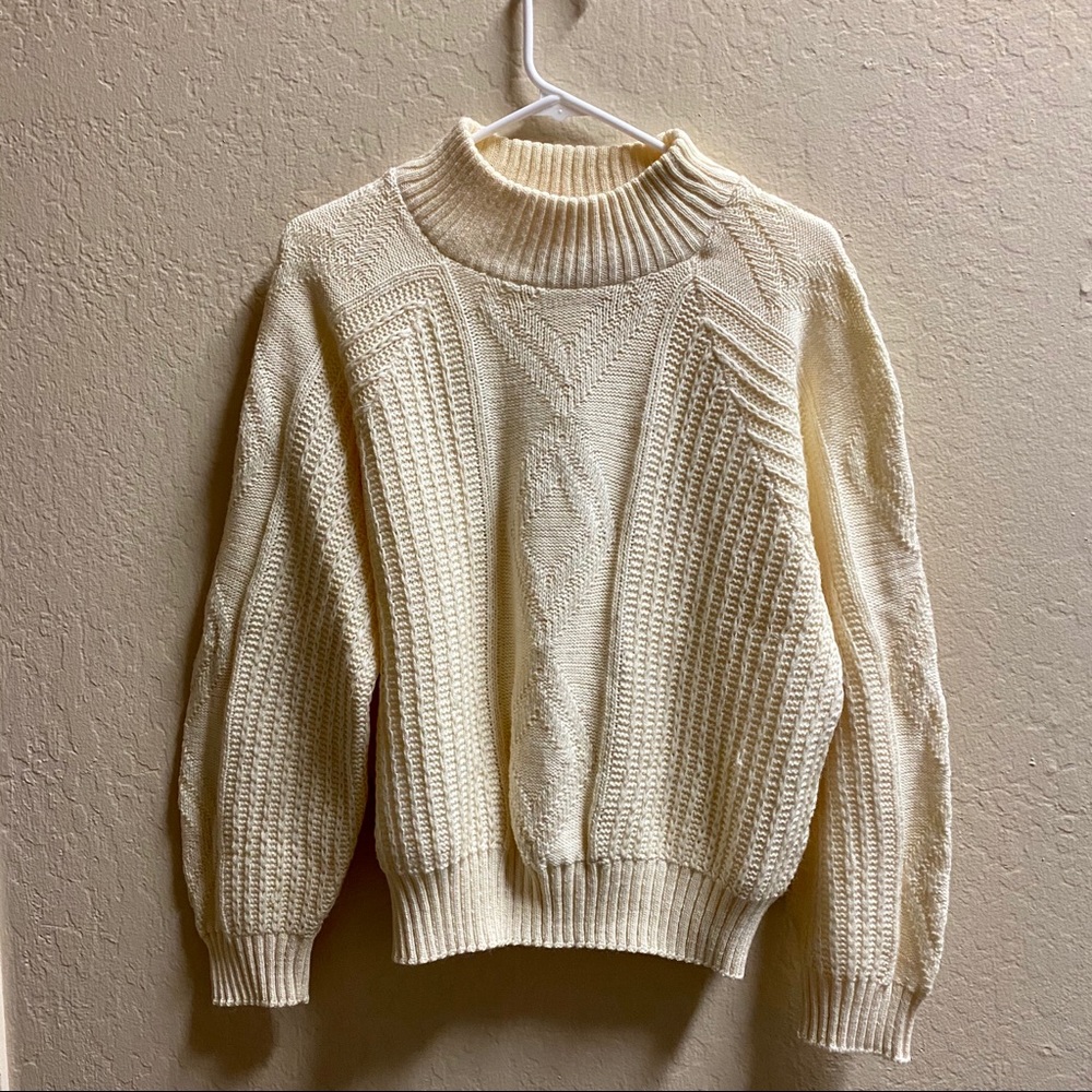 Vintage cream color knit sweater